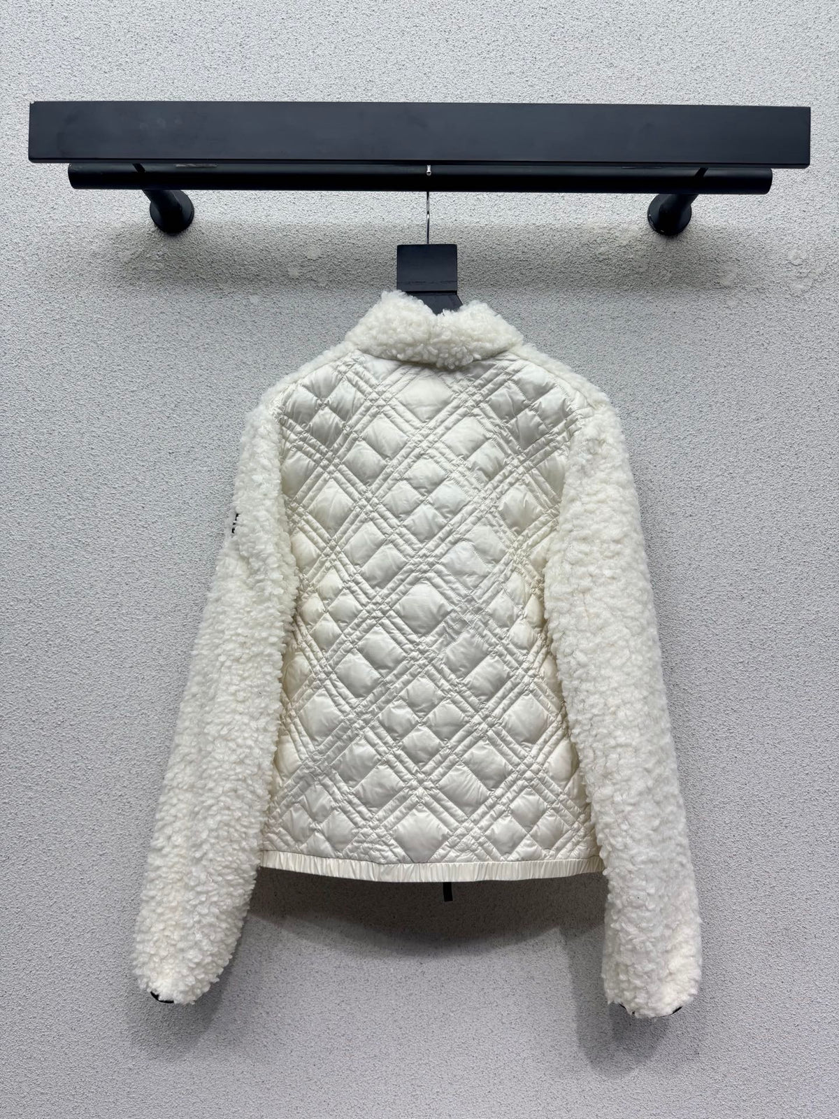Moncler Teddy Fleece Jacket White Polyester 426819