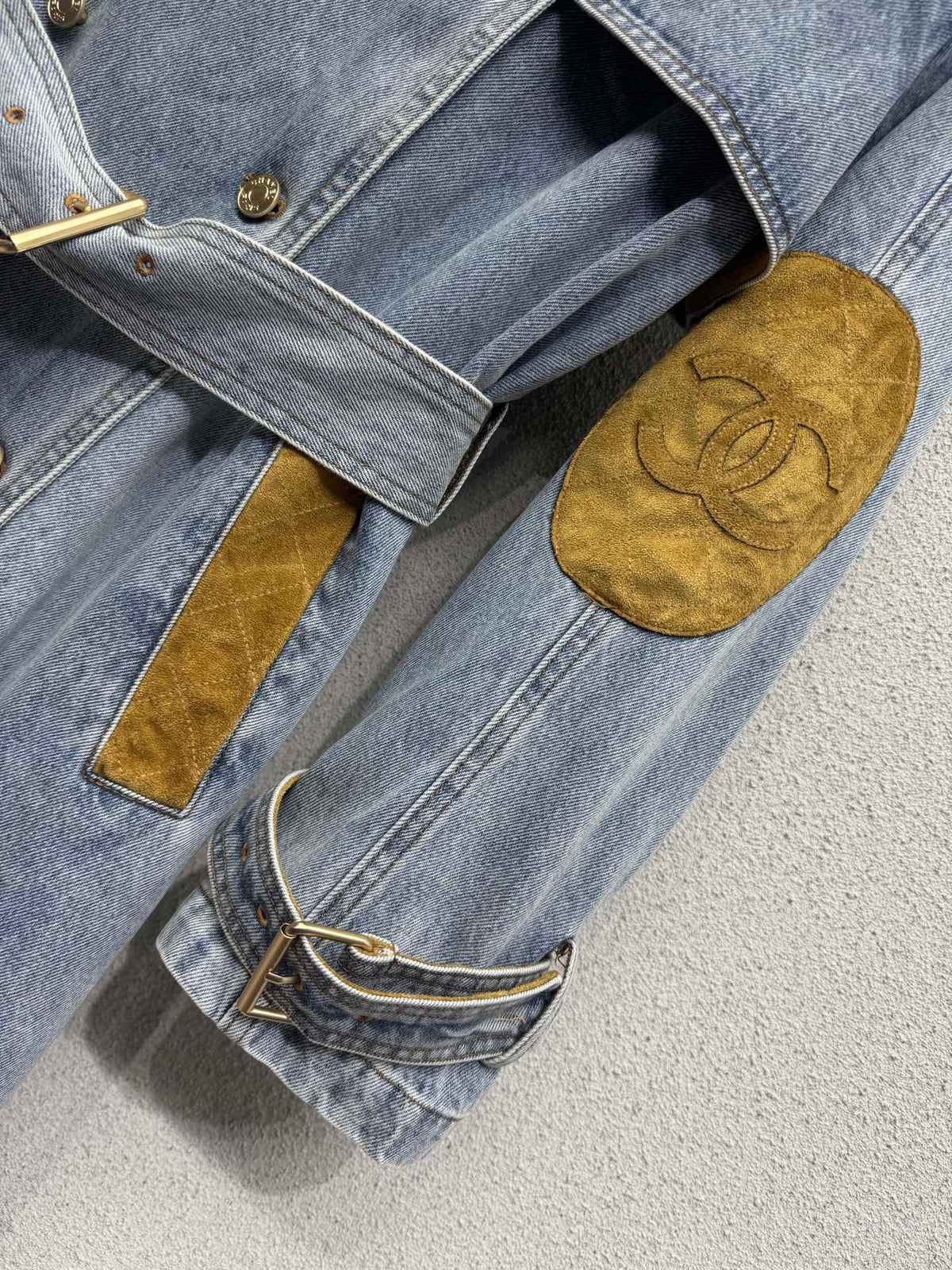 CC 26s Trench Coat Blue Denim Cotton 439018