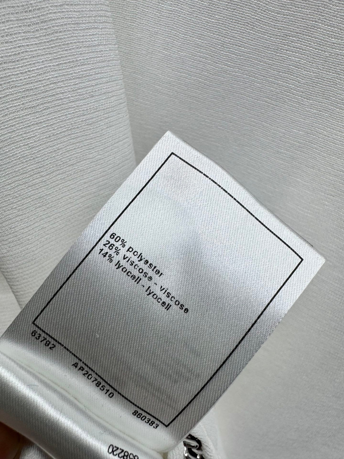 Chanel 26s Shirt White Plain Knit 448023