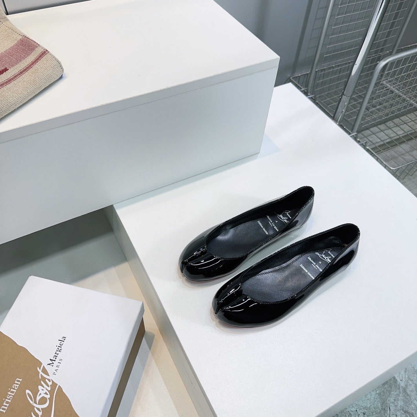 CL x Maison Margiela Ballerina Flats Black Patent Leather 639689