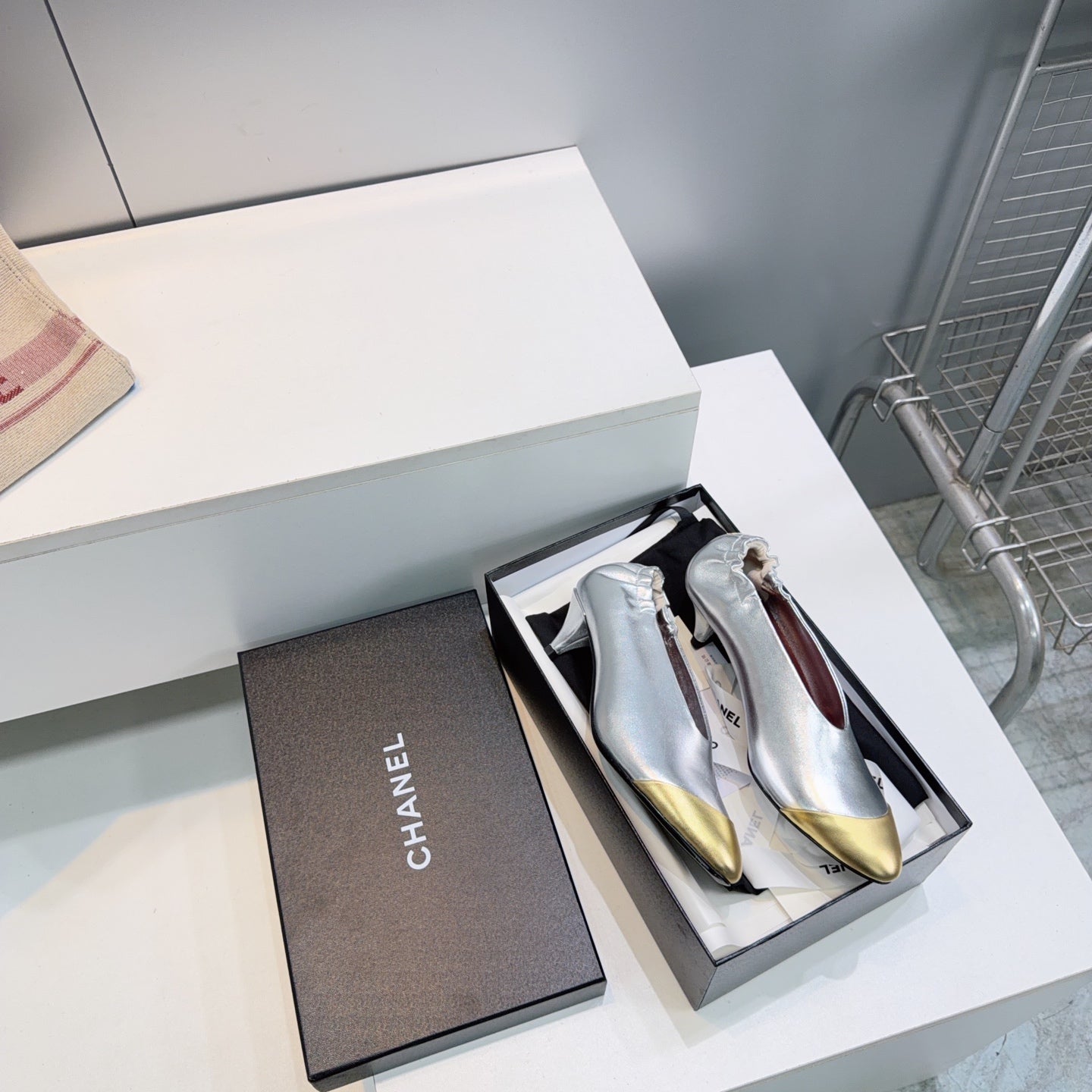CC 2026 Pumps 4.5cm Gold Sliver Lambskin 741646