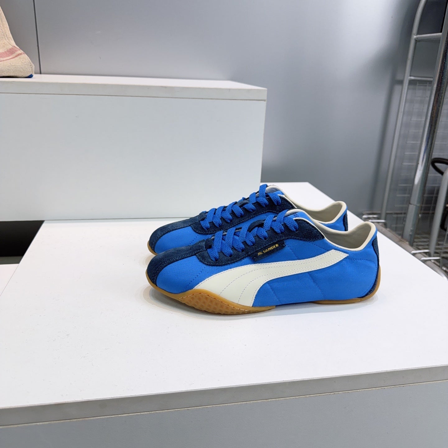 Puma X Jil Sander K-Street Sneakers White Blue Suede 842871