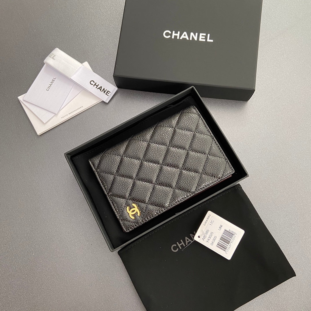 CC Passport Holder Black Caviar GHW 234689