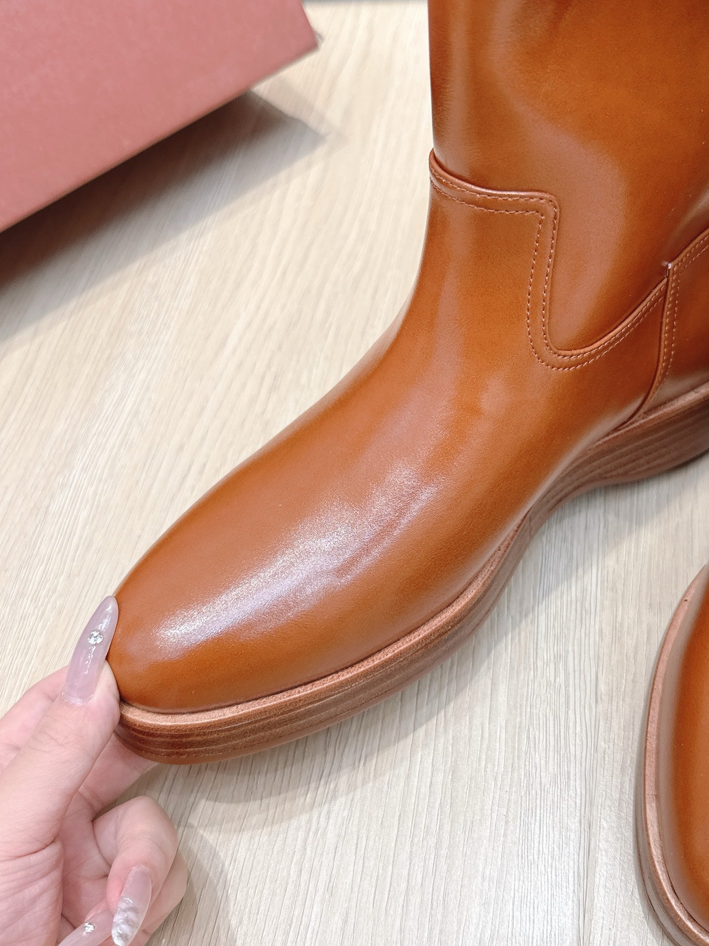 LP Lupo Mid-Calf Boot 20mm Brown Cowhide Sheepskin 447742