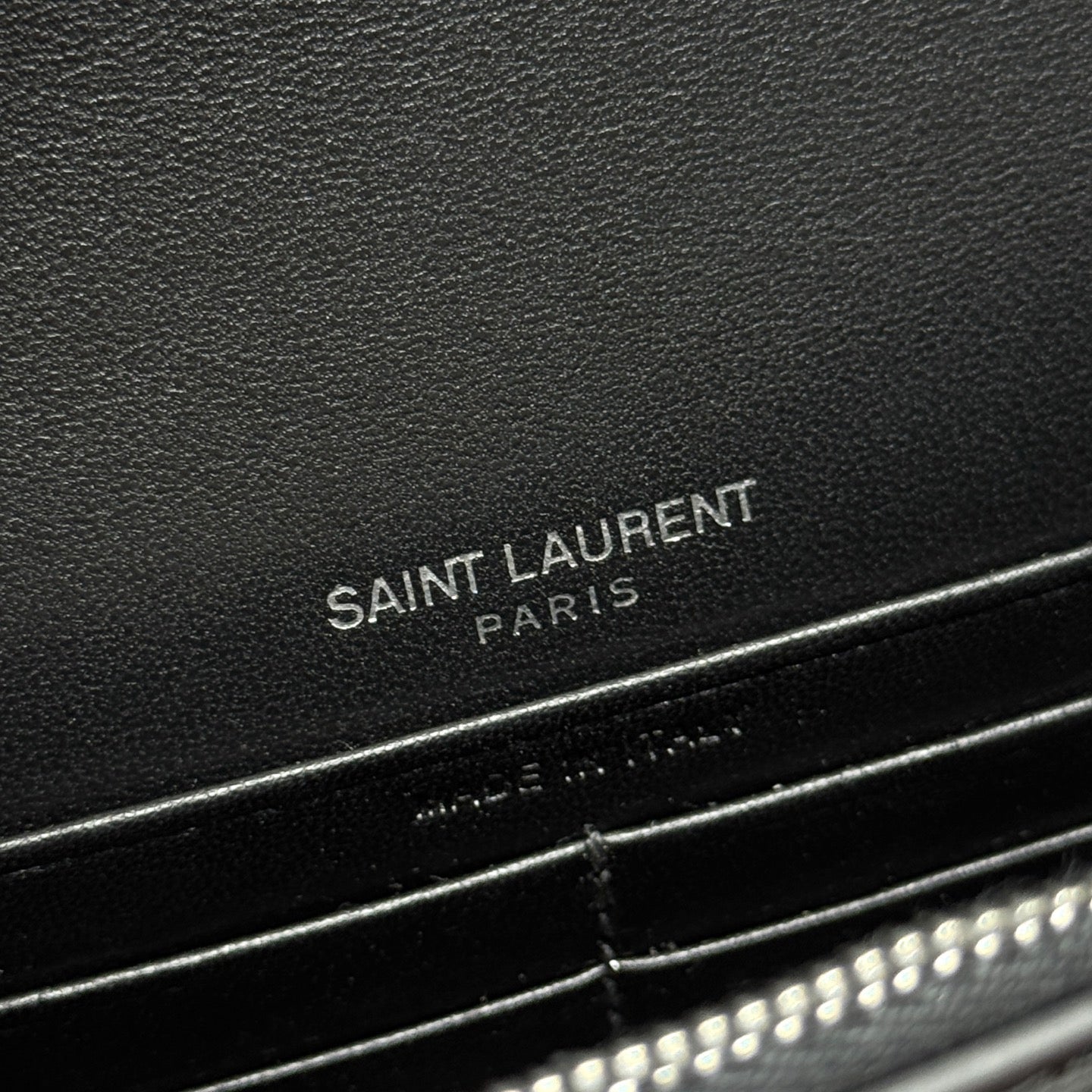 YSL Sunset Bag 19cm Black with Silver hardware in Leather 285686