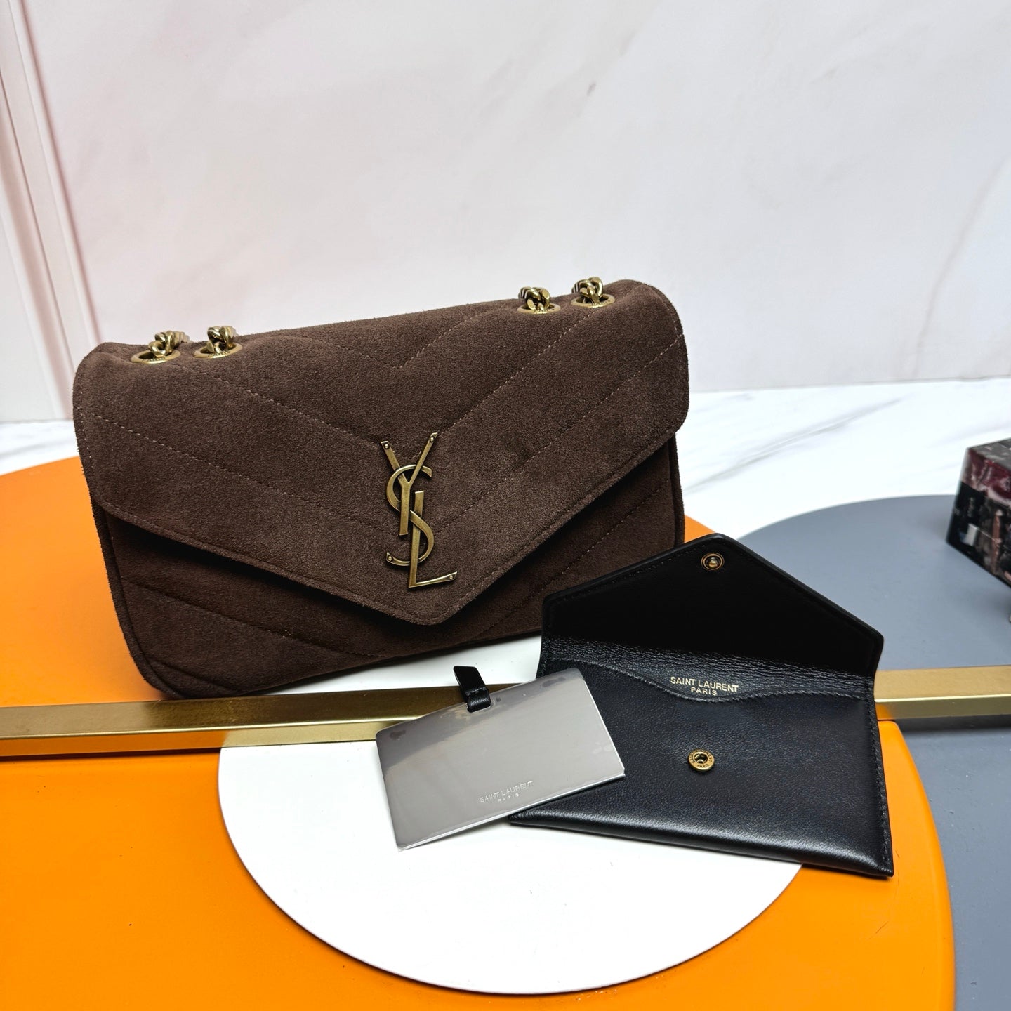 YSL Loulou Small Bag 24cm Coffee Suede 285673
