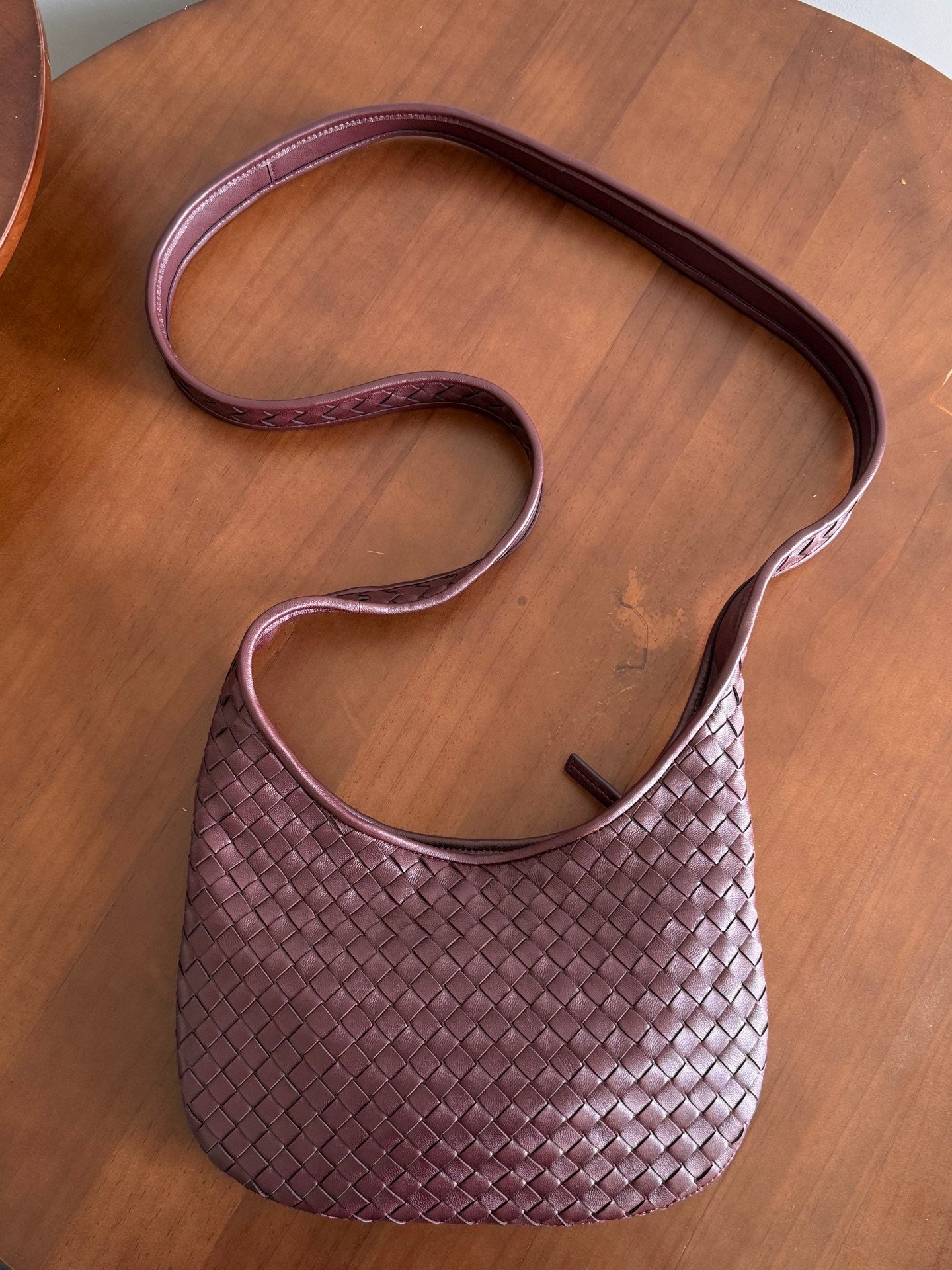 BV 25s Veneto Bag 27cm Burugndy Calfskin Hardware