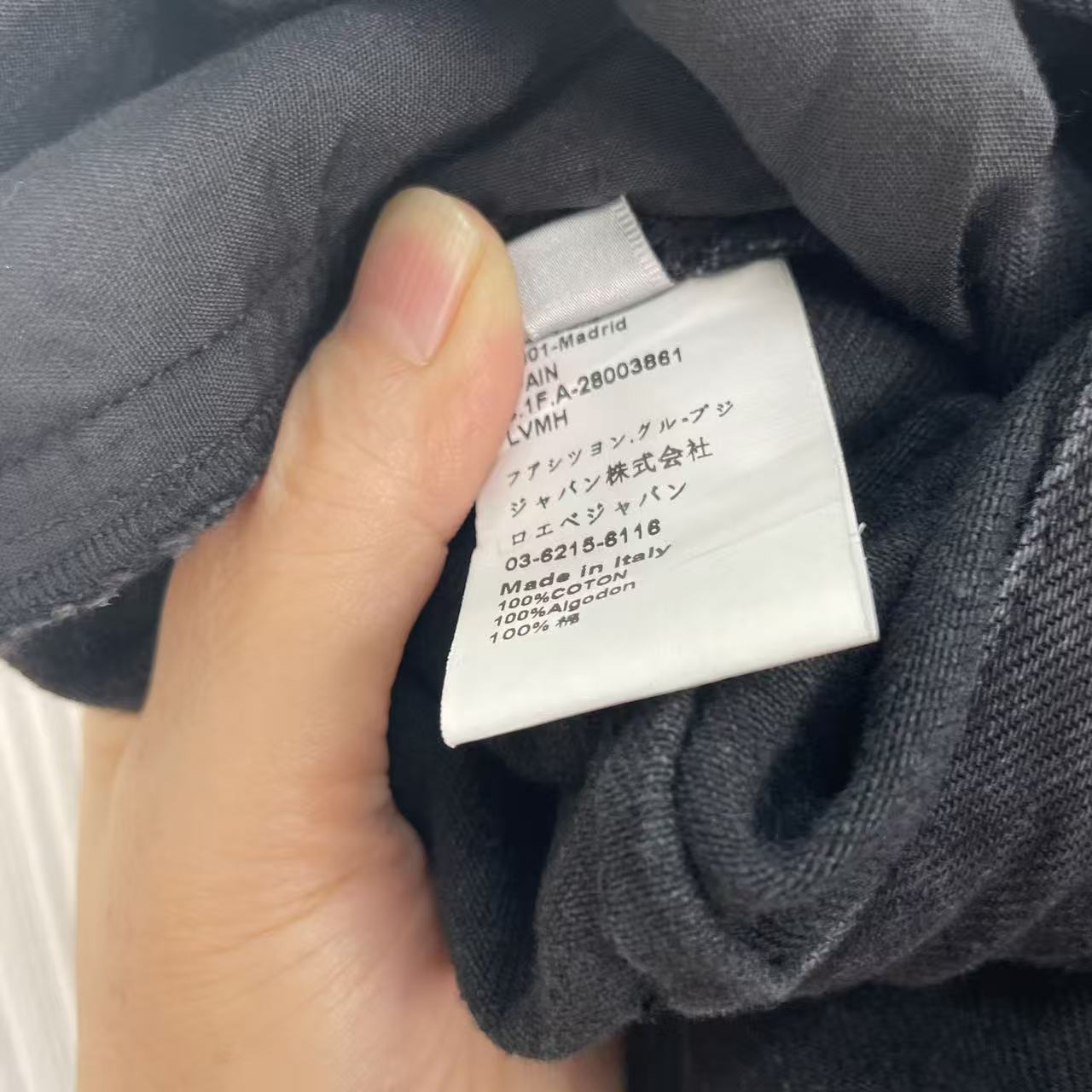Loewe 26s Draped Flap Jeans Black Denim 400746