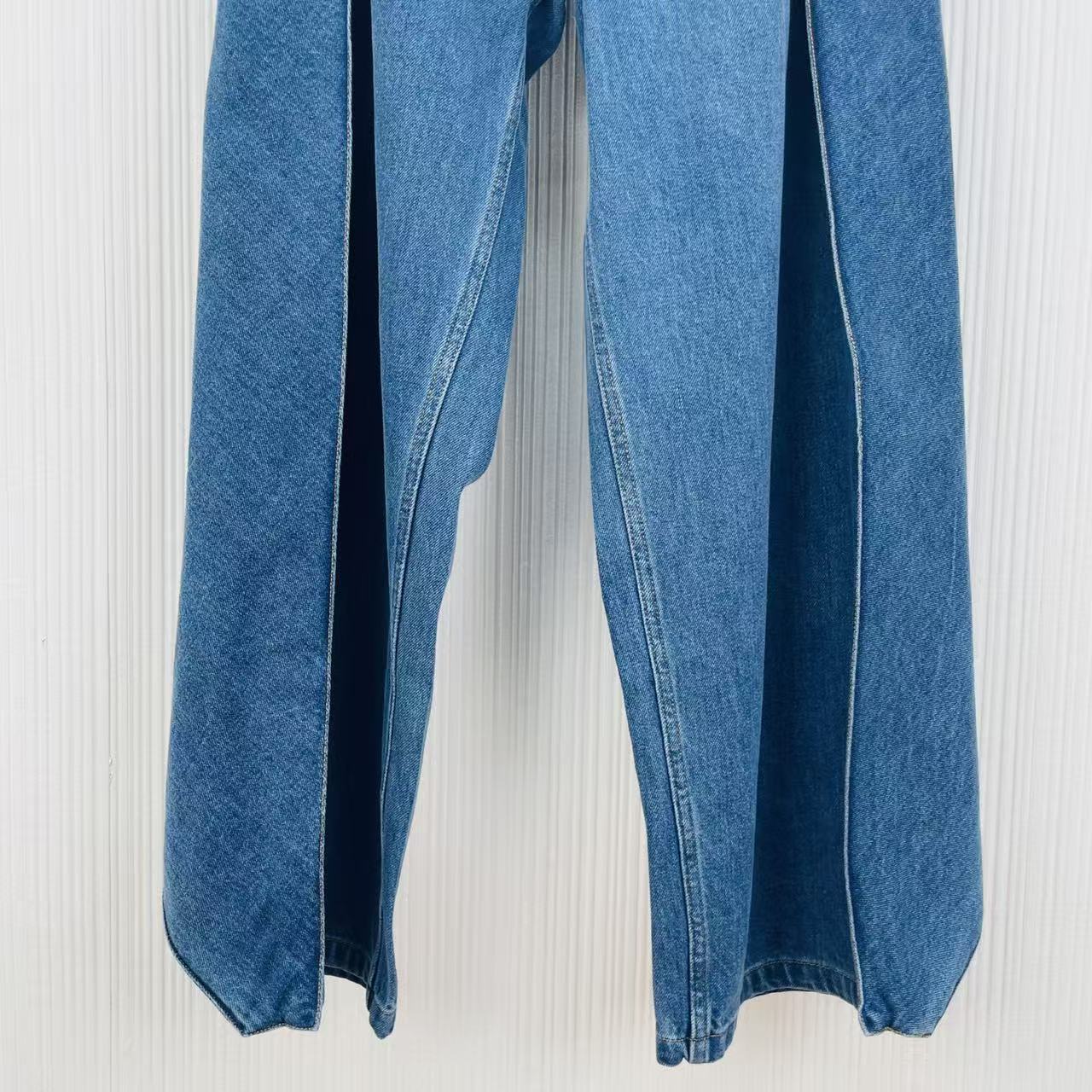 Loewe 26s Draped Flap Jeans Light Blue Denim 400748