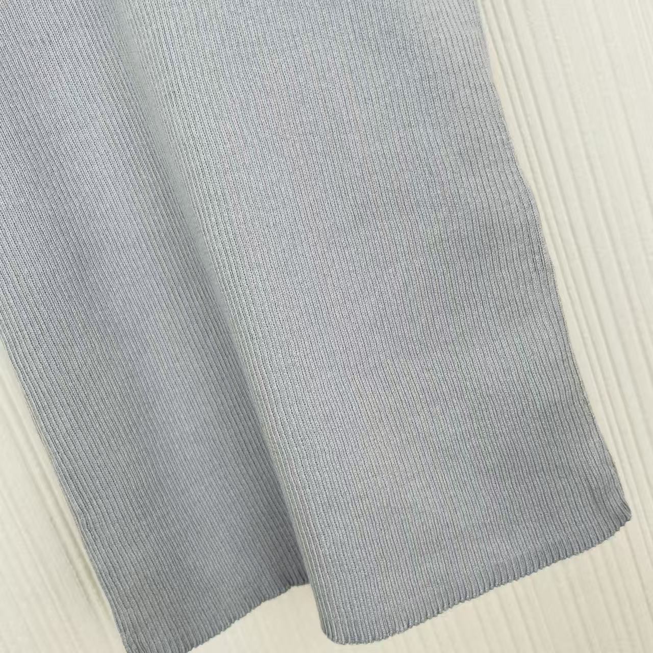 Miu 26s Knit Top Cocoa Grey Cotton 405419