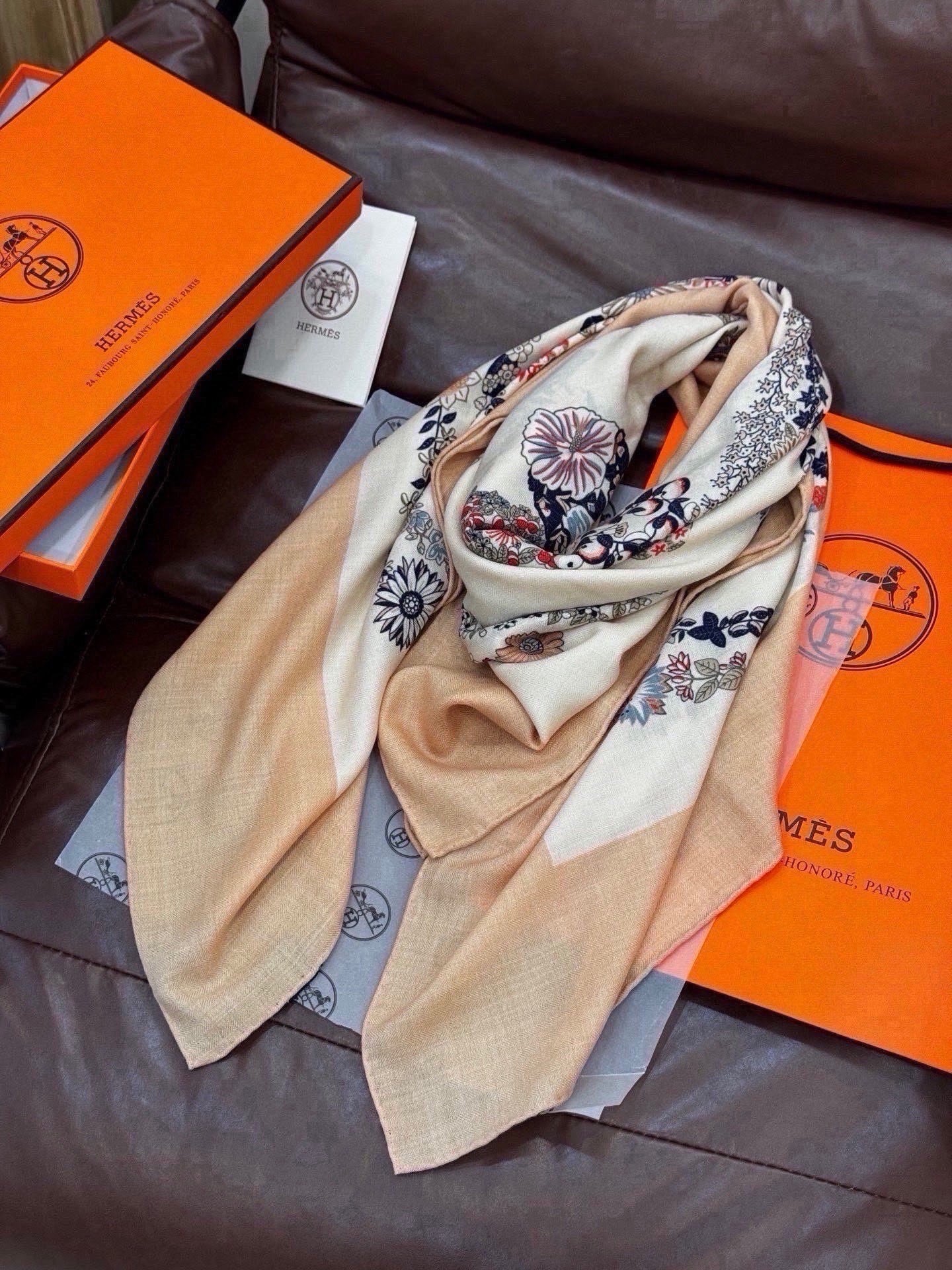 HM 26s Scarf 140 In Cashmere And Silk 216482