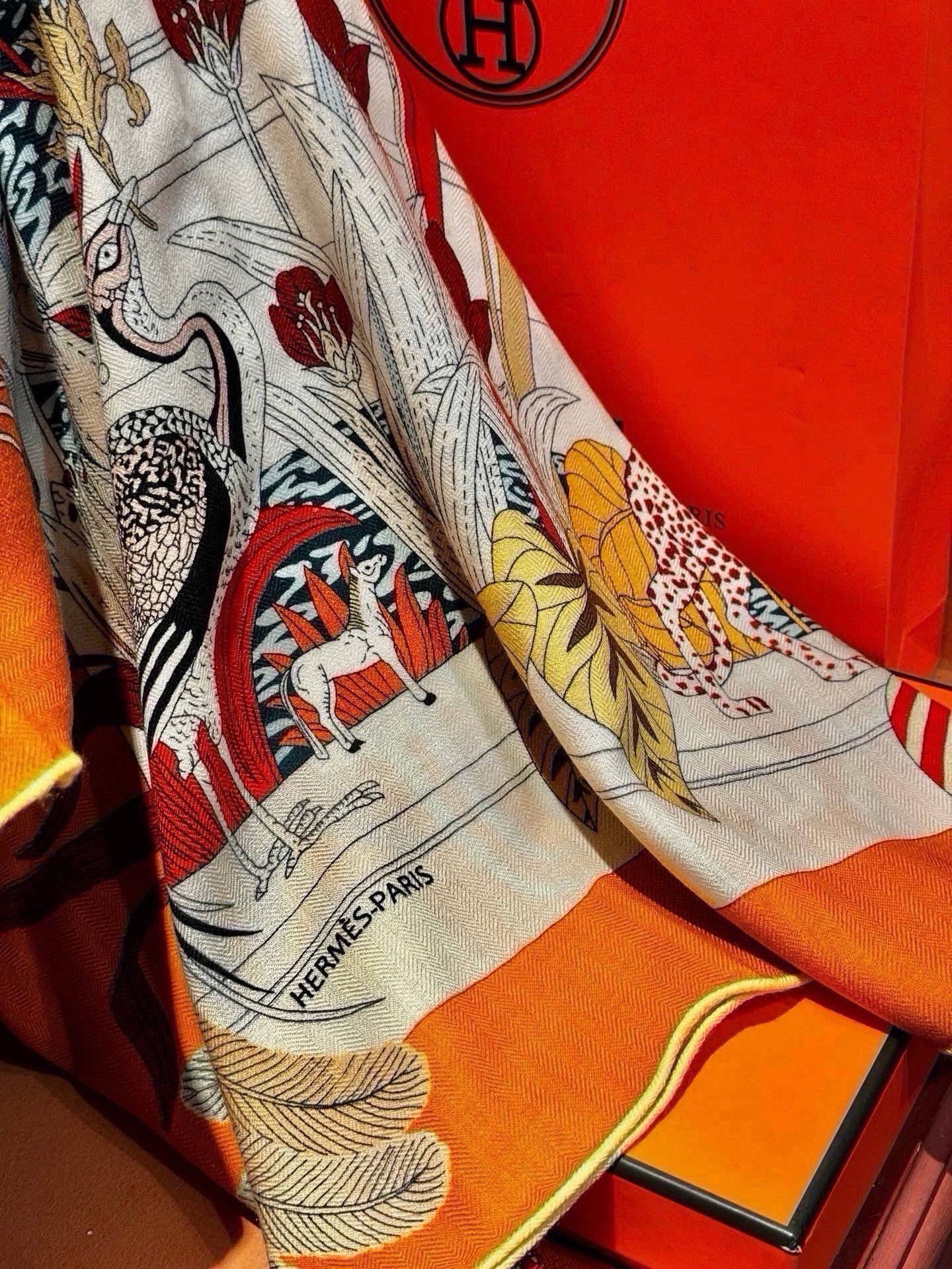 HM 26s Scarf 140 In Cashmere And Silk 441164