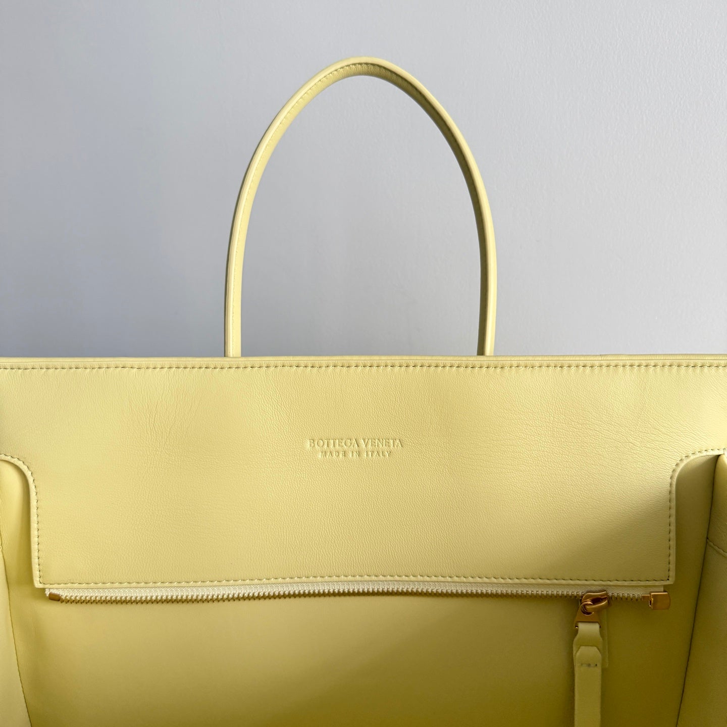 BV Barbara Tote Bag Light Yellow Intrecciato Leather