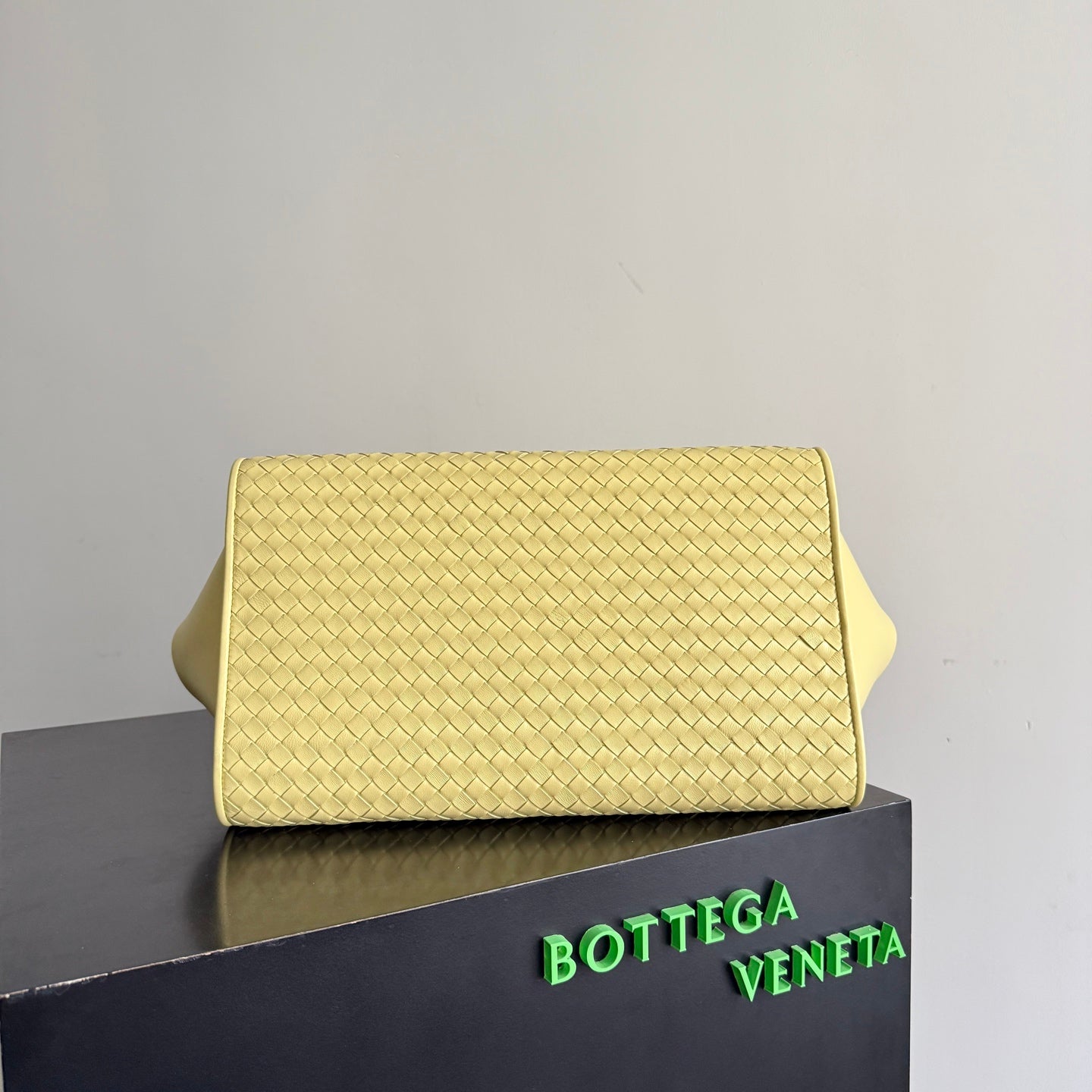 BV Barbara Tote Bag Light Yellow Intrecciato Leather