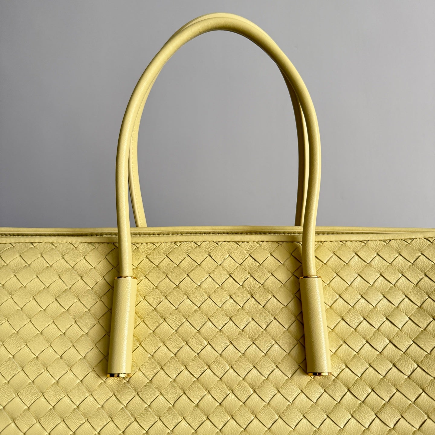 BV Barbara Tote Bag Light Yellow Intrecciato Leather