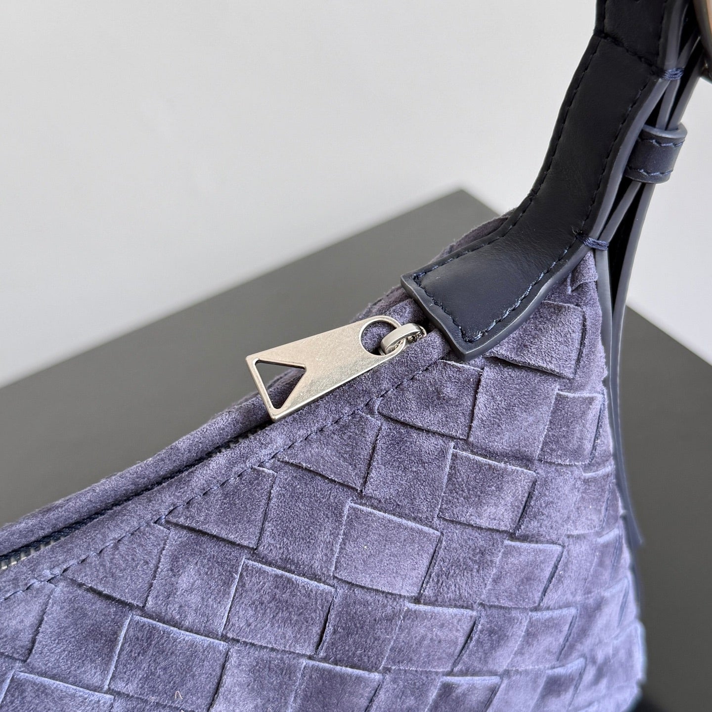 BV Traveler Phone Pouch Purple Intrecciato Suede
