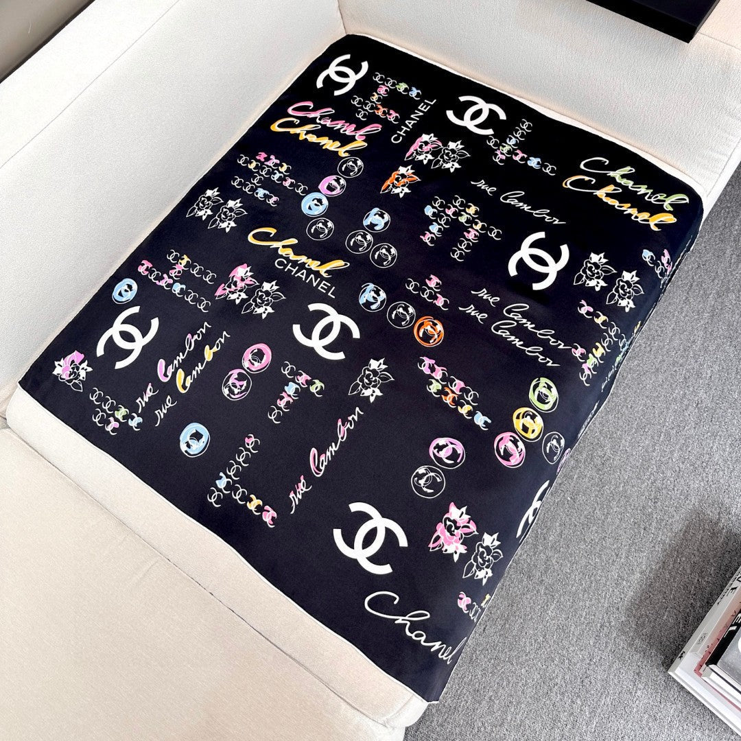 Chanel 26s Scarf 90 In Silk 304554