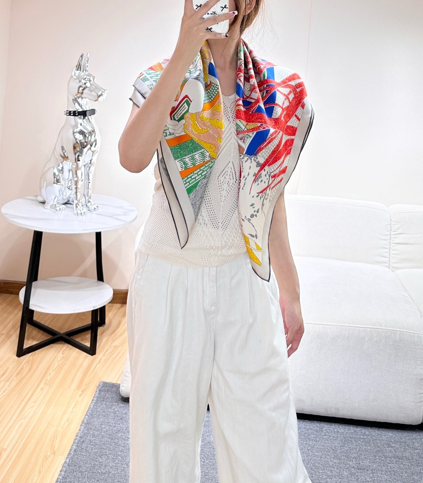 HM 26s Scarf 90 In Silk 309443