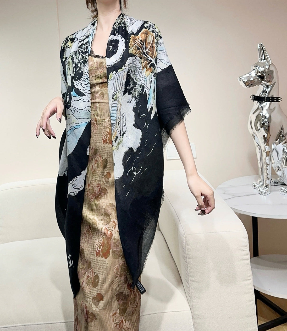 CC 26s Scarf 140 In Cashmere And Wool 437741