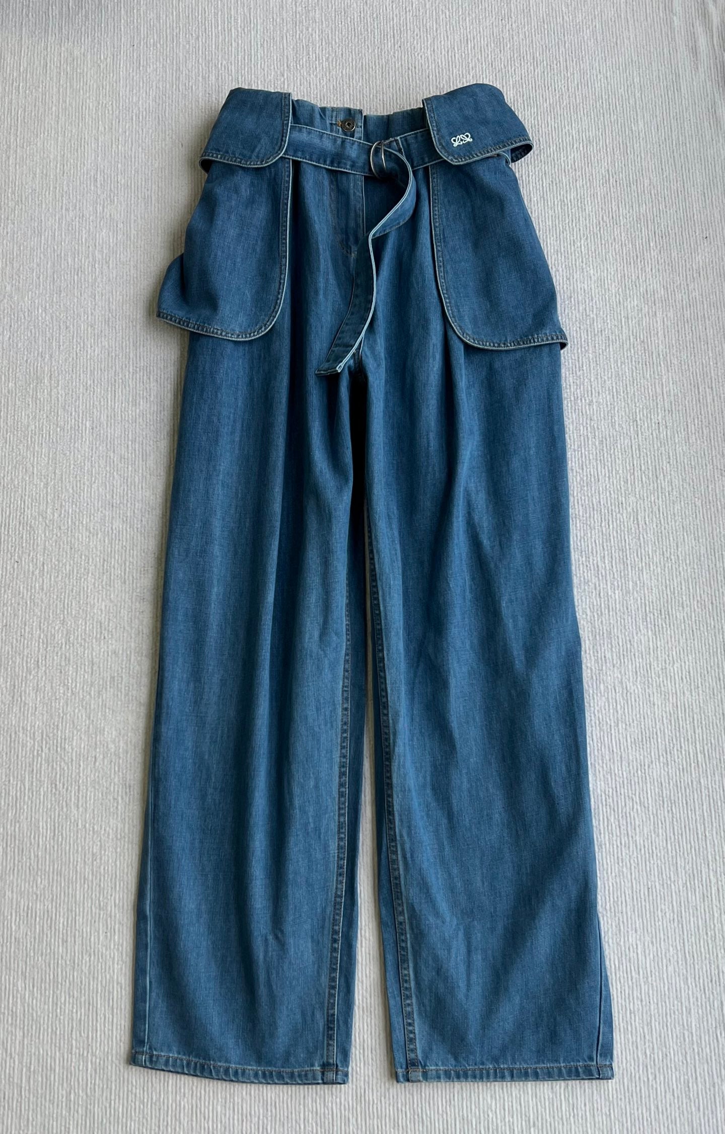 Loewe Cargo Jeans Blue Denim 372597