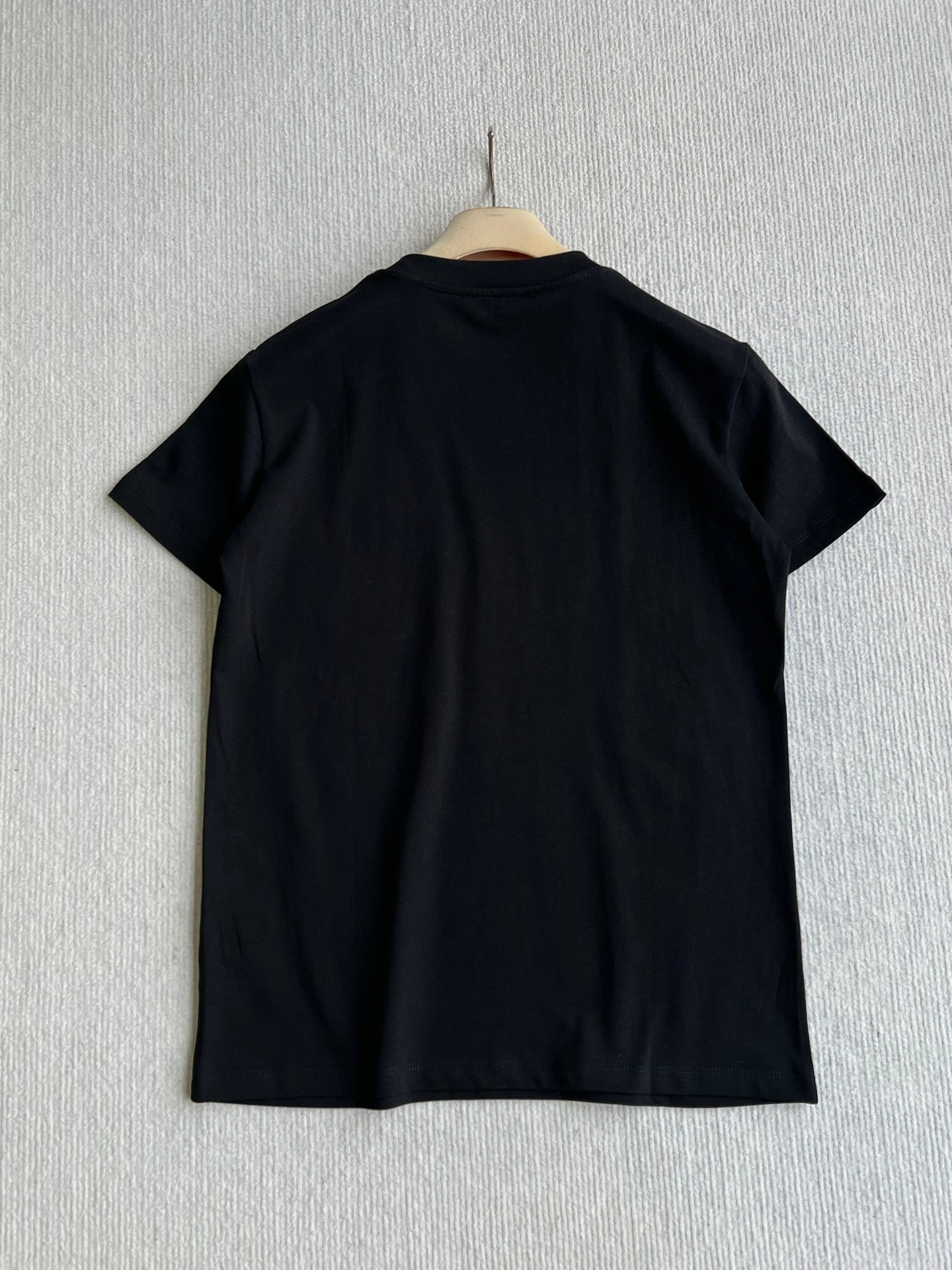 Miu Miu Short Sleeve Embroidered Floral T-Shirt Black Cotton 372628