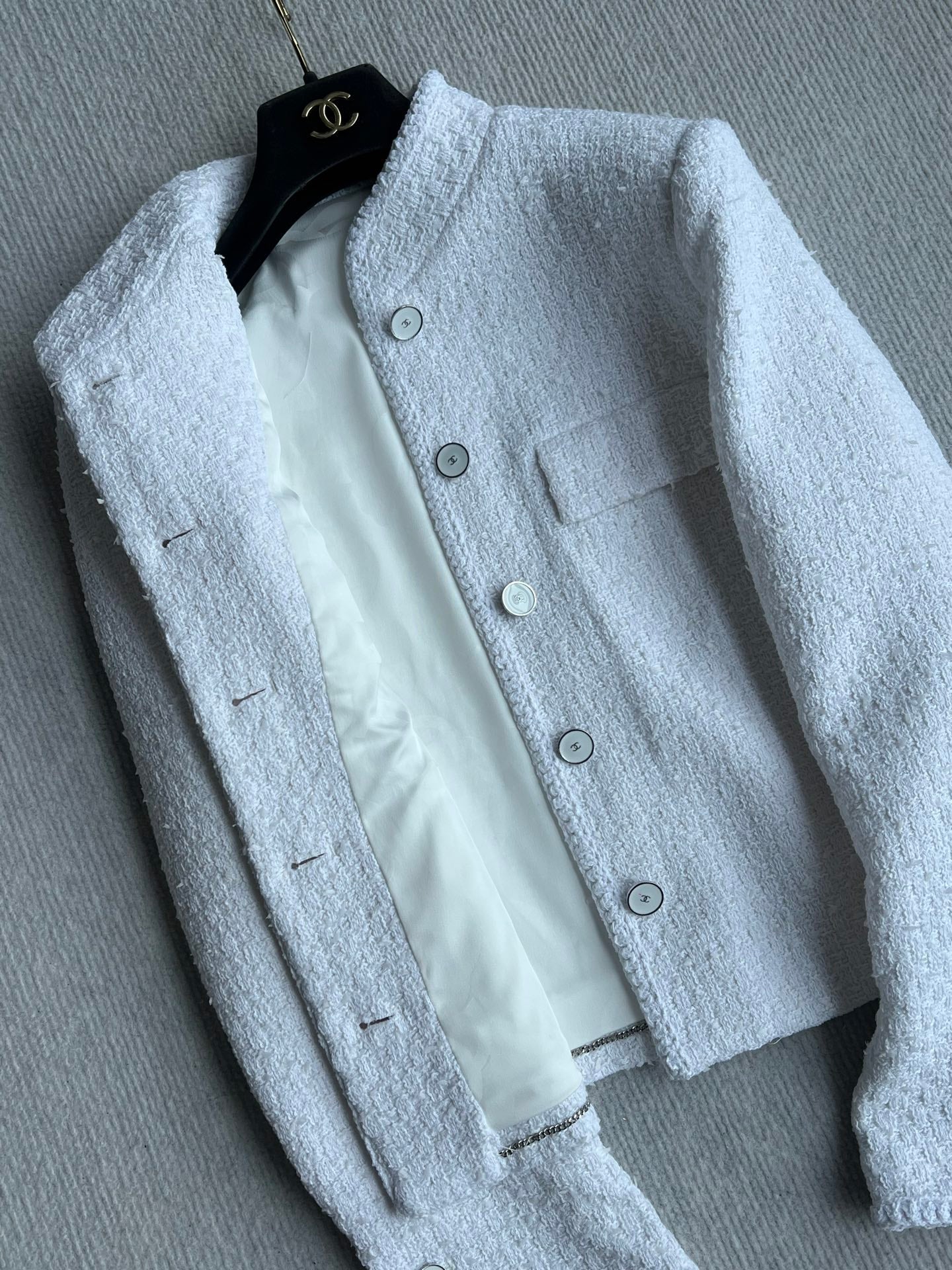 CD 26s Shorts White Tweed 372516