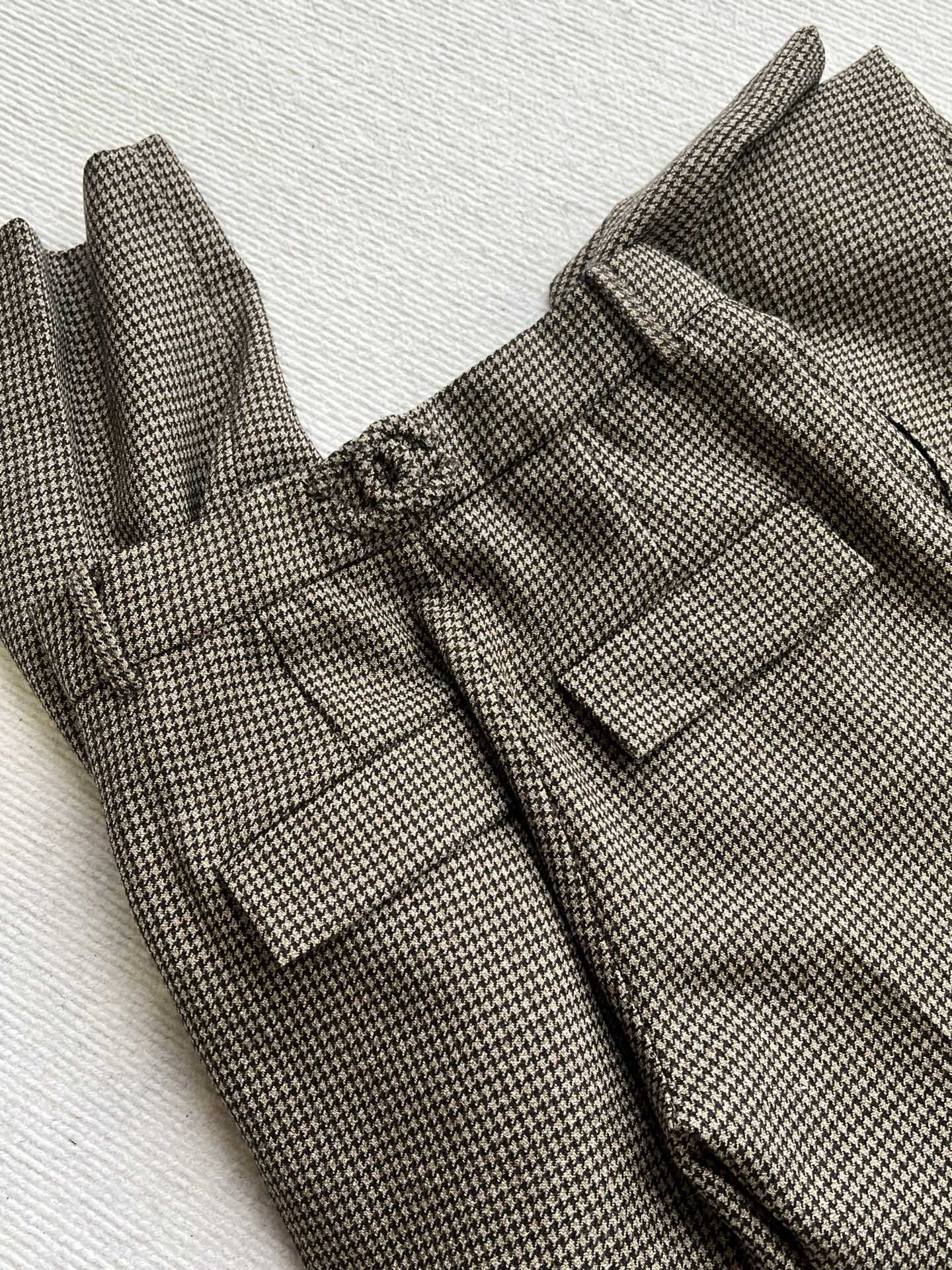 CC 26s Long Pant Deep Taupe Cream Tweed 412419