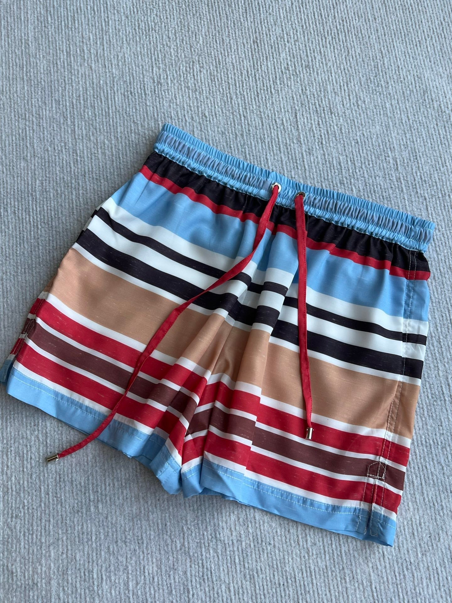 CC 26s Resort Short Striped Red Brown Blue Cotton Polyester 405127