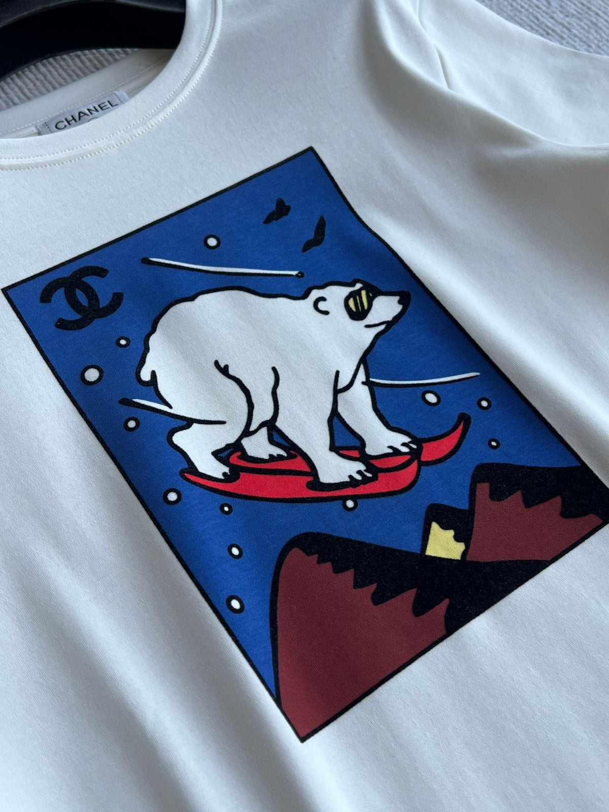Chanel 26S Polar Bear Graphic T-Shirt White 449697