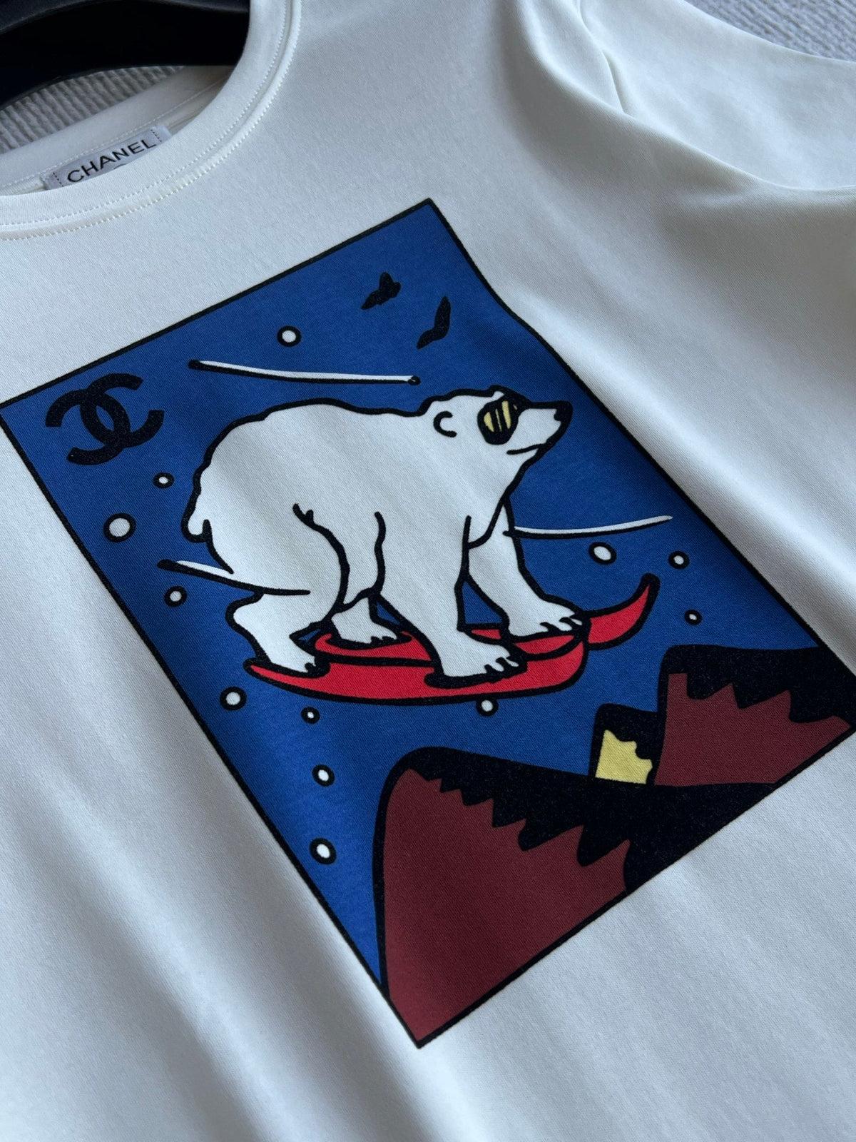 Chanel 26S Polar Bear Graphic T-Shirt White 449697