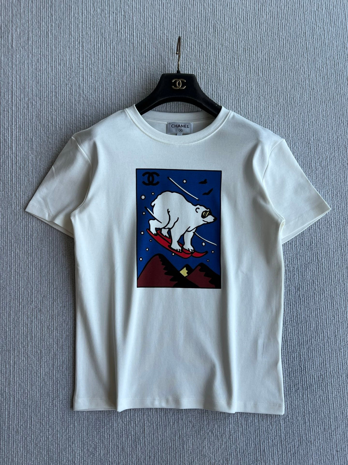 Chanel 26S Polar Bear Graphic T-Shirt White 449697
