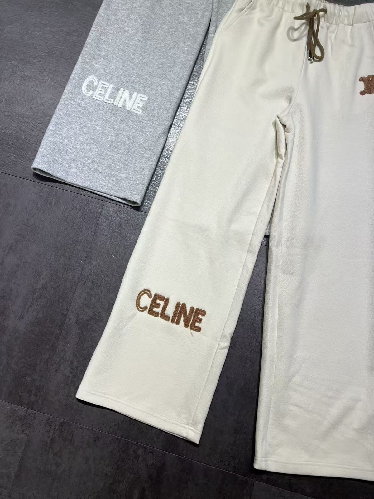 Celine 26s Sweatpants Cream Cotton 448916