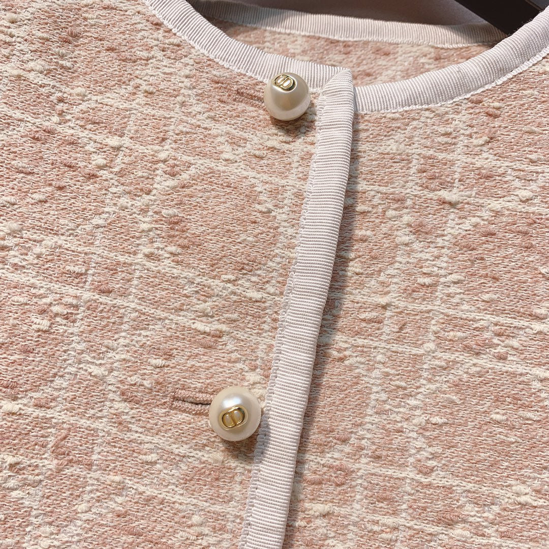 CD 25 Beige Diamond Pattern Dress Set 296152