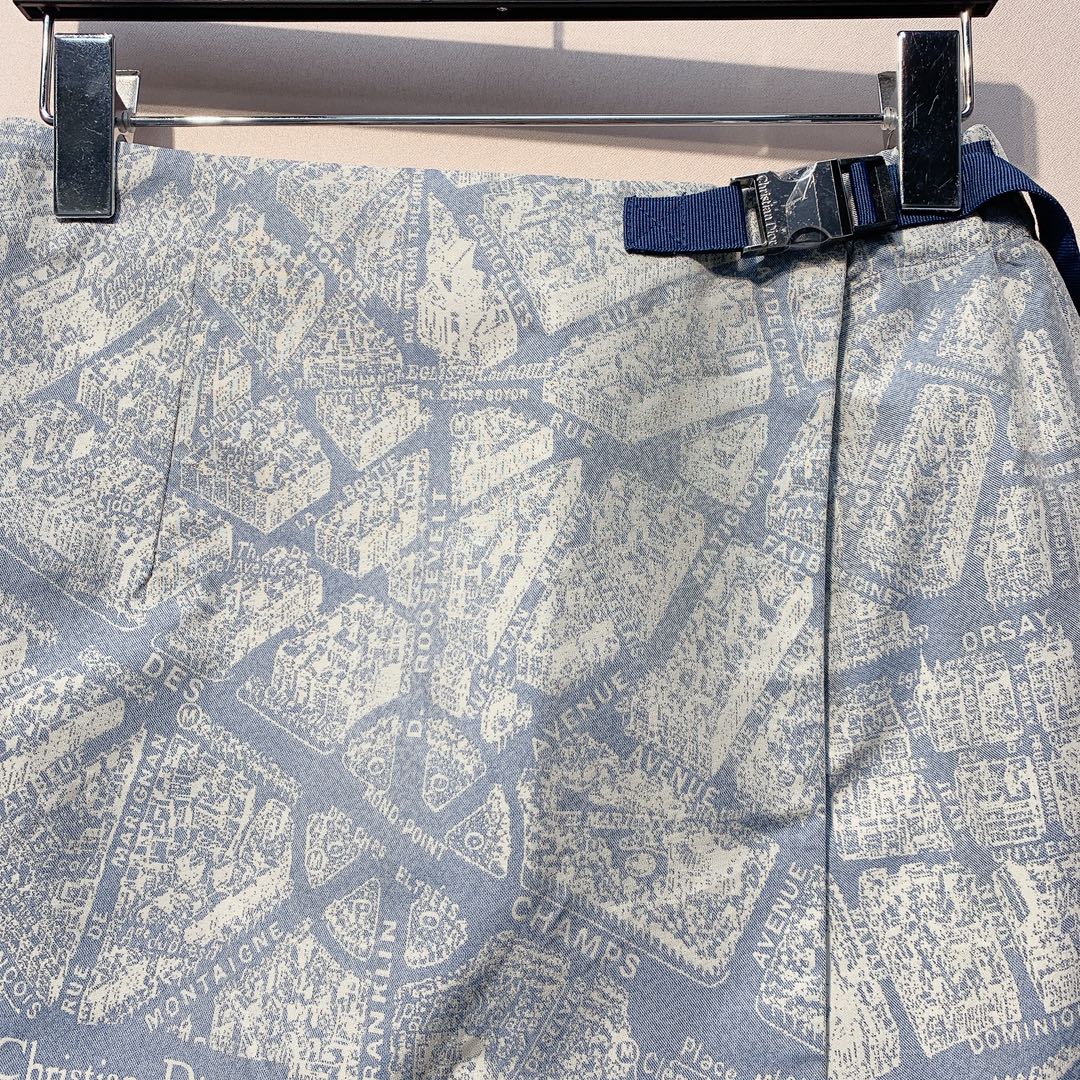 CD 25 City Map Patterned Skirt Polyester 296091