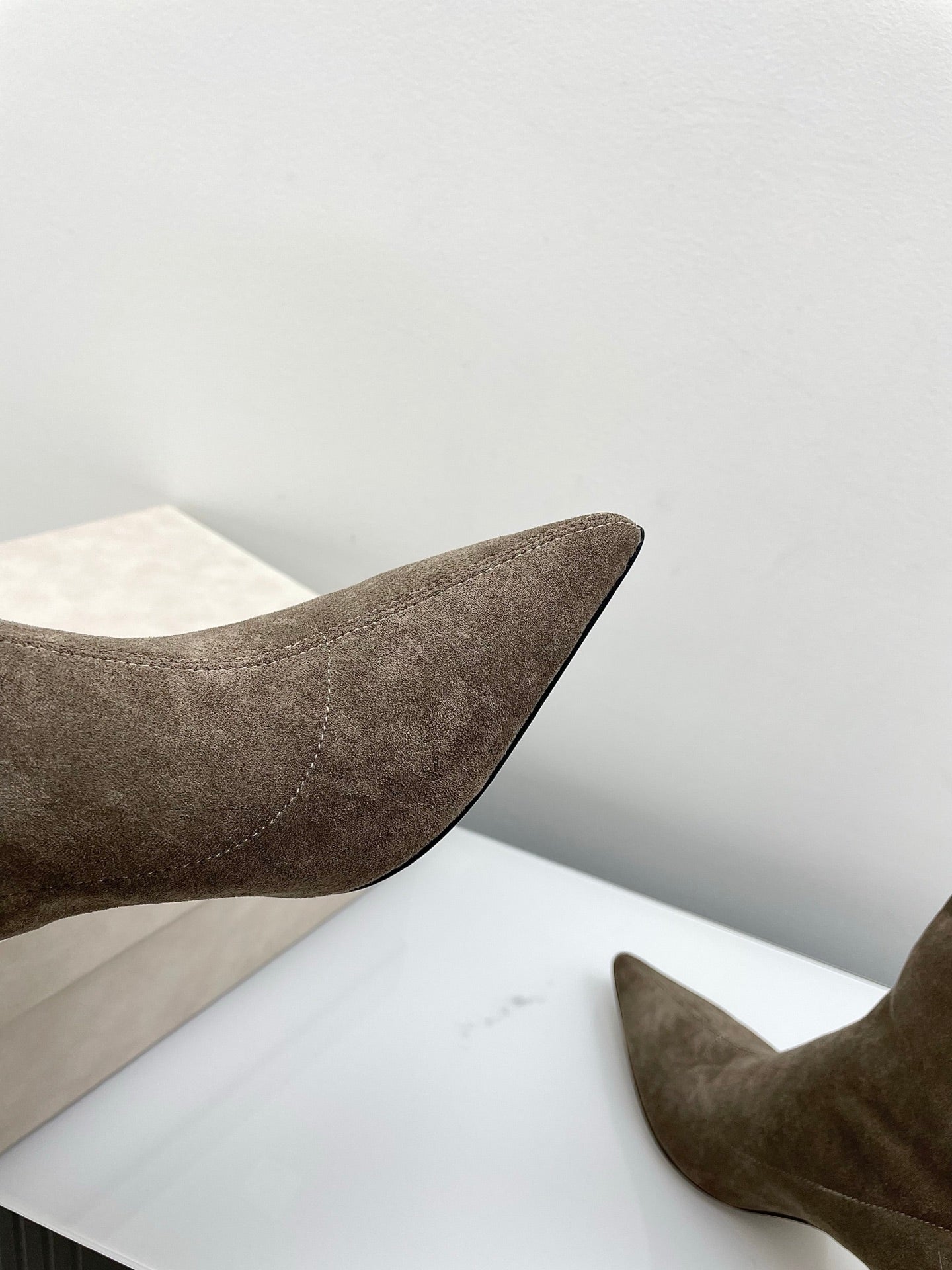 Jimmy Short Boots 85mm Olive Clay Suede 511612