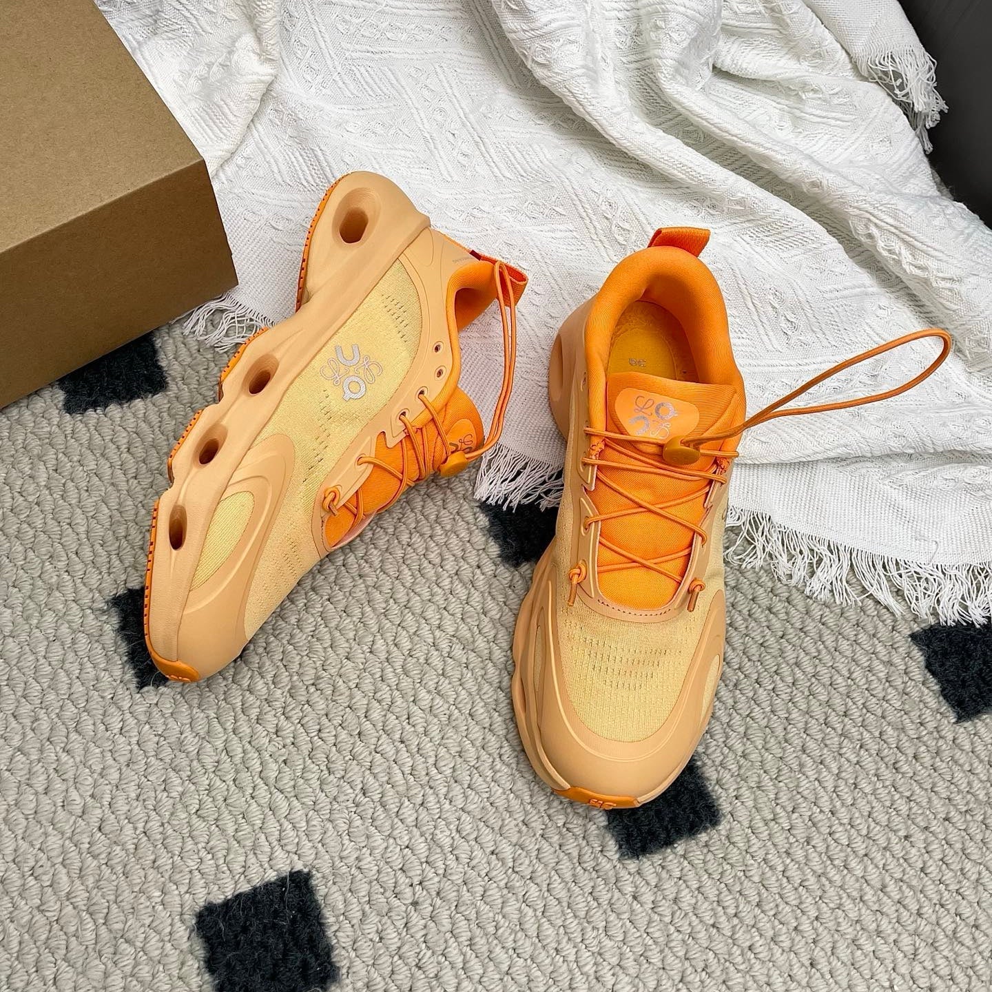 Loewe 26s Cloudsolo Sneakers In Orange Recycled Polyester