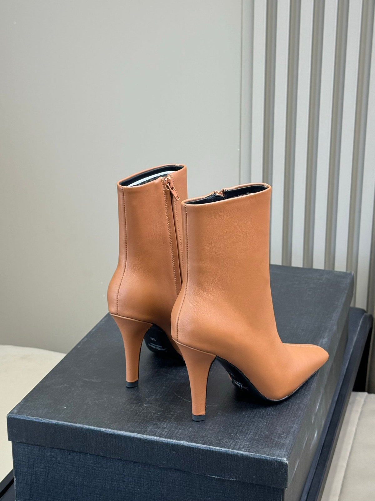 YSL 26s Le Cassandre Boots Beige Smooth Leather 157720