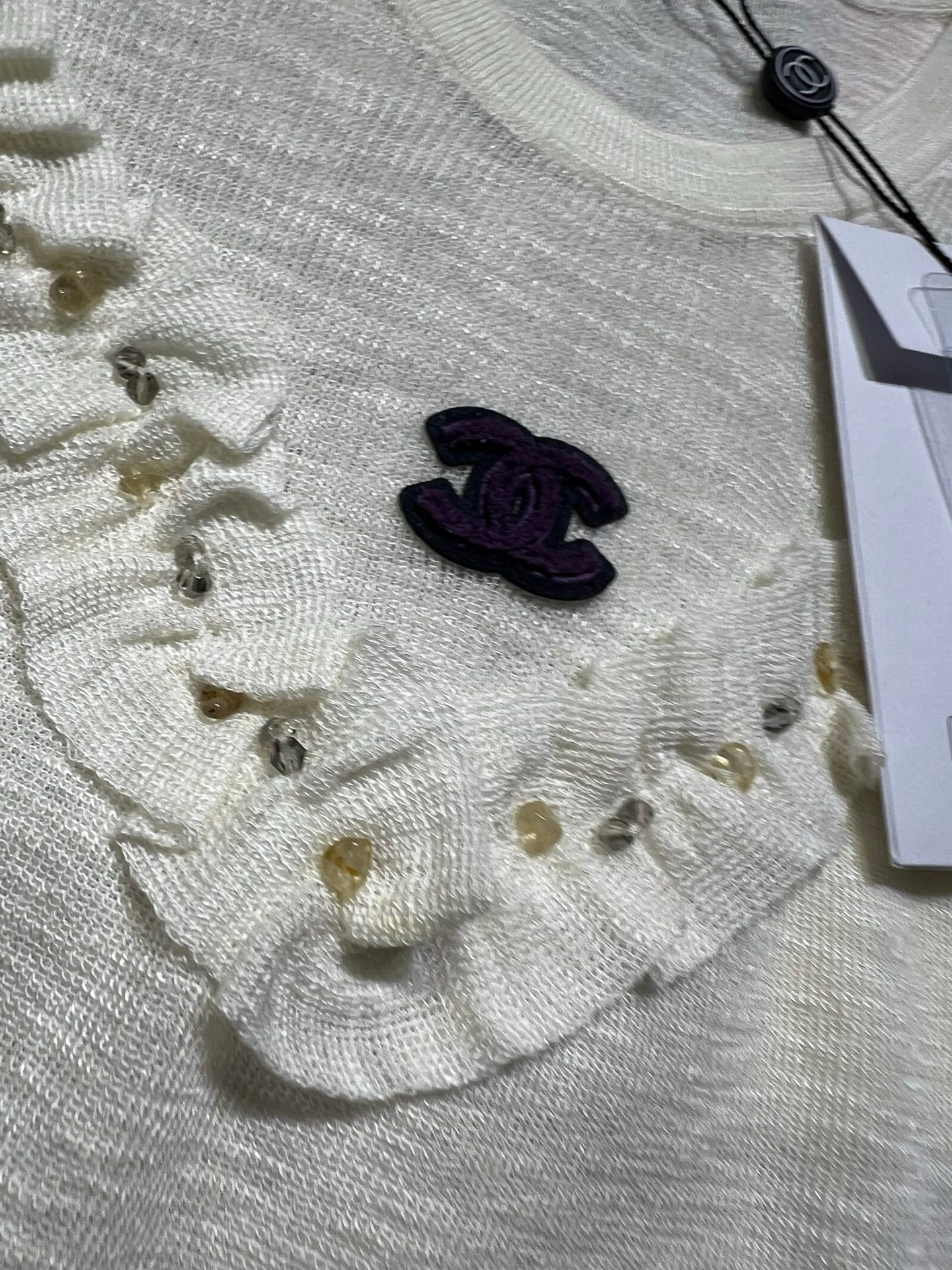 Chanel 26s Short-Sleeve Knit Top Style 1096