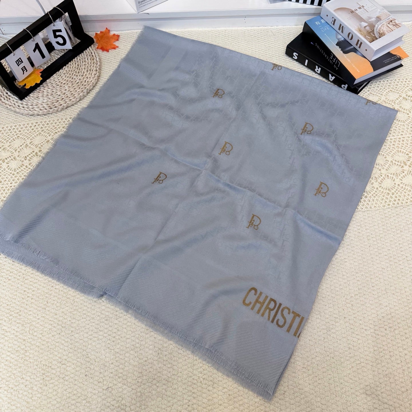 Dior 26s Scarf 140cm In Cashmere Silk 281268