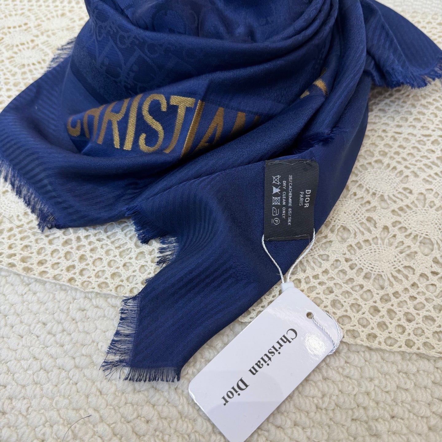 Dior 26s Scarf 140cm In Cashmere Silk 281269