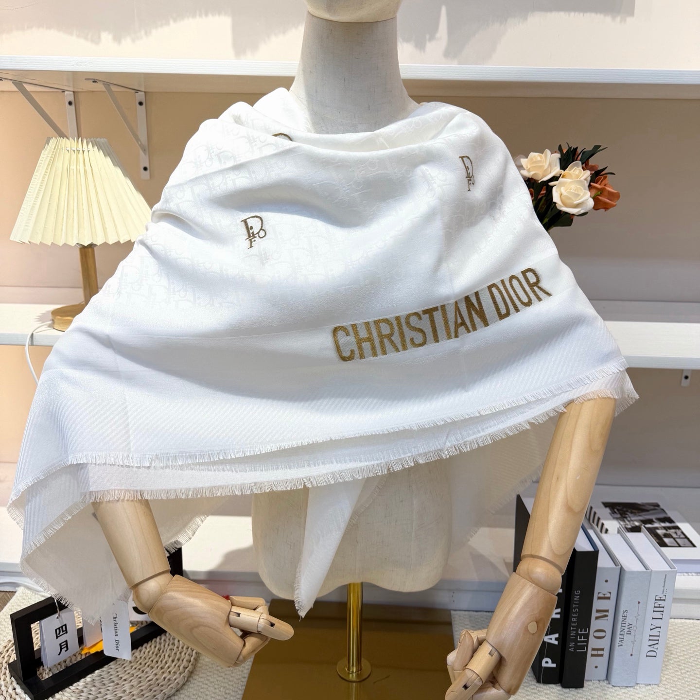 Dior 26s Scarf 140cm In Cashmere Silk 281272