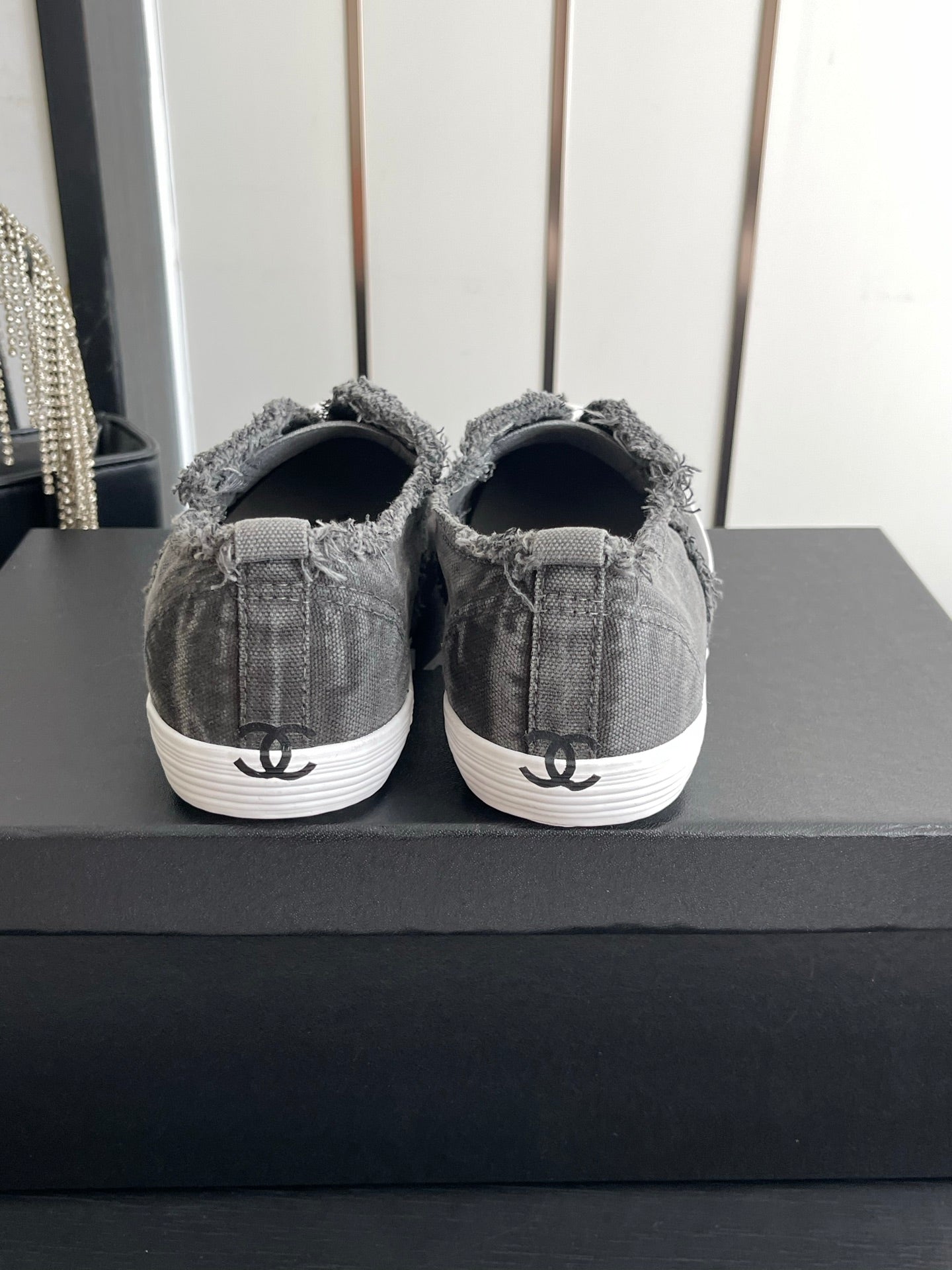 CC 26s Laceless Canvas Sneakers Dark Grey Canvas 945155