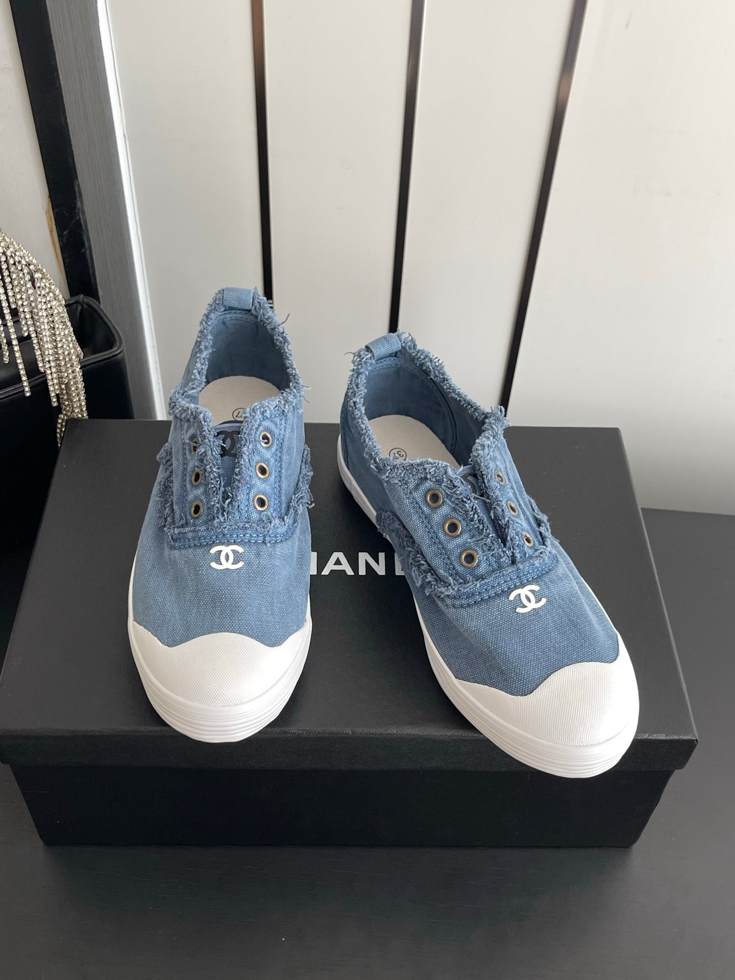 CC 26s Laceless Canvas Sneakers Blue Canvas 945157