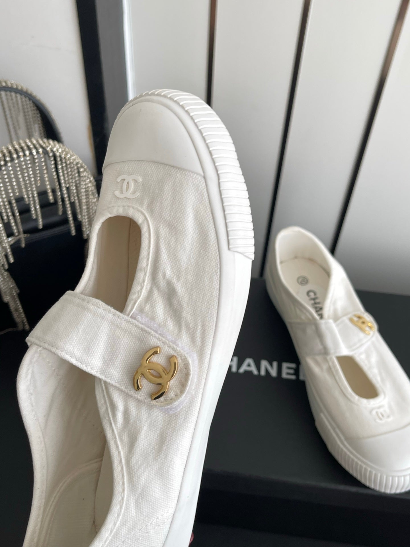 CC 26s Mary Jane Sneakers White Canvas 945162