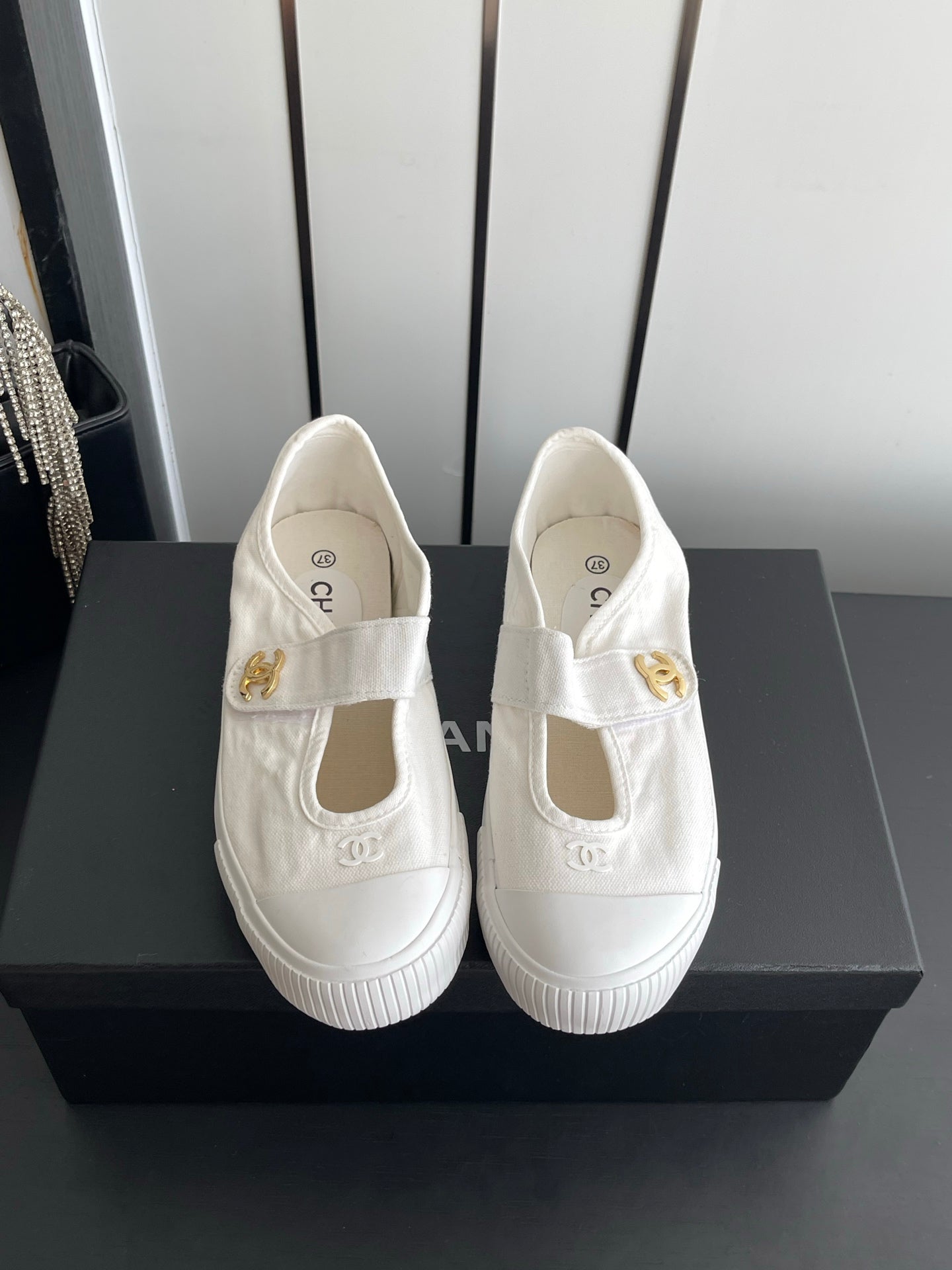 CC 26s Mary Jane Sneakers White Canvas 945162