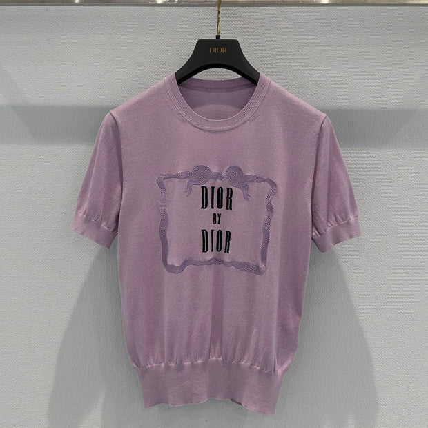 Dior 2026 Short-sleeved T-shirt Purple Cotton 460281