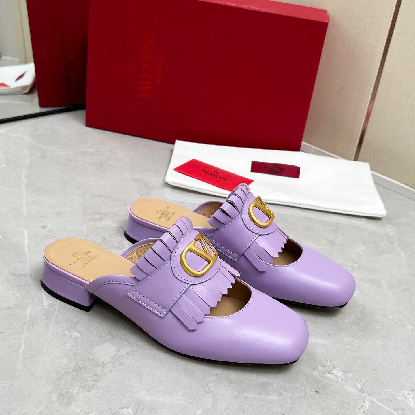 VT 25 Signature Mule Loafer Purple Calf Leather 293946