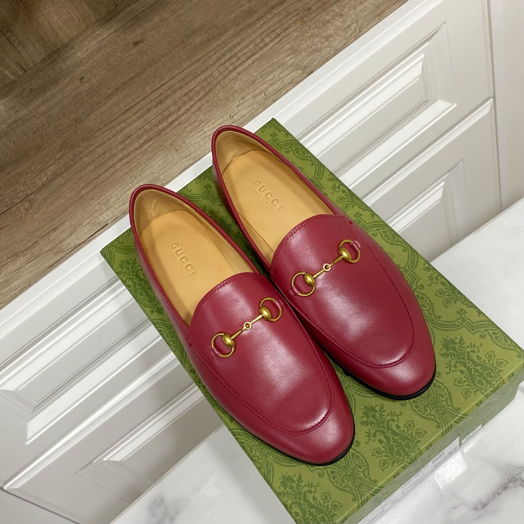 Gucci 25𝐬𝐬 Jordaan Loafer Rosso Ancora Red Calskin