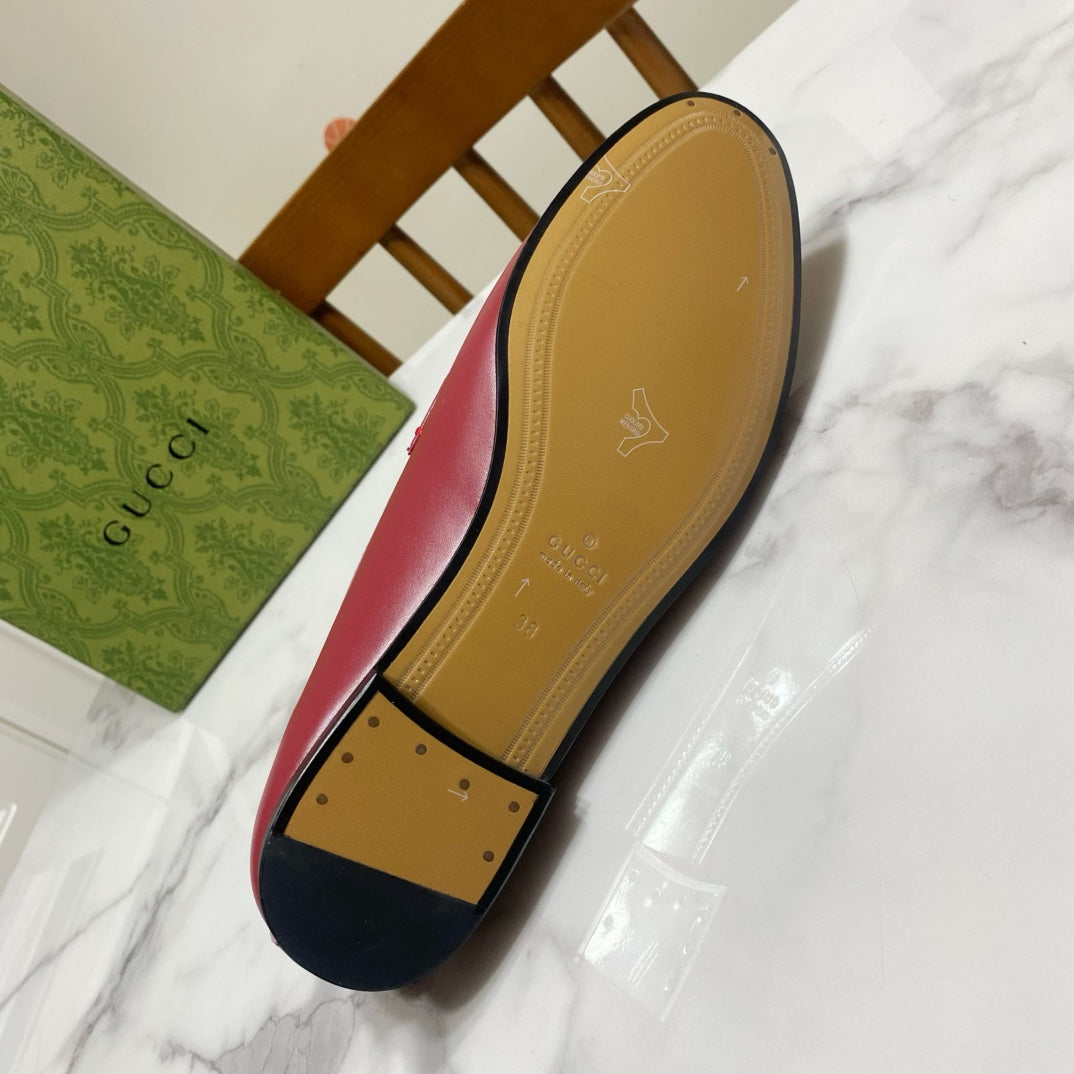 Gucci 25𝐬𝐬 Jordaan Loafer Rosso Ancora Red Calskin