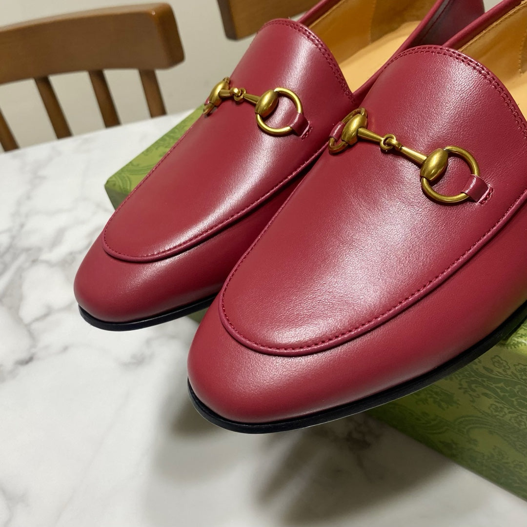 Gucci 25𝐬𝐬 Jordaan Loafer Rosso Ancora Red Calskin